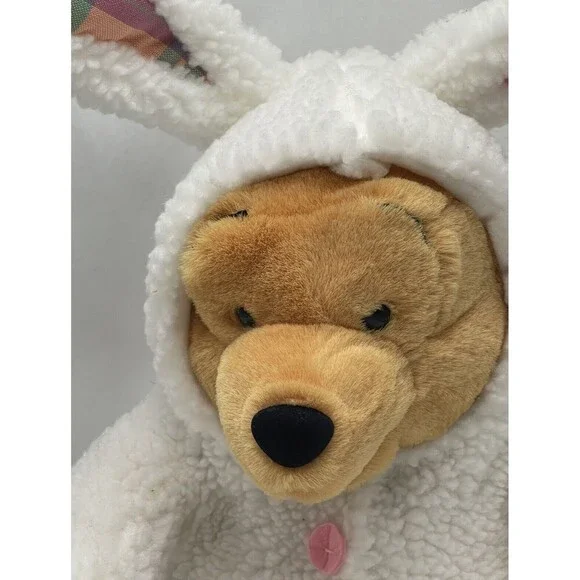 Winnie the Pooh 21" Plush White Easter Bunny & Basket Walt Disney Stuffed Animal - Picture 2 of 15